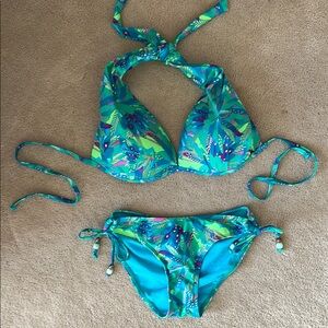 La Vie en Rose Tropical Print Bikini